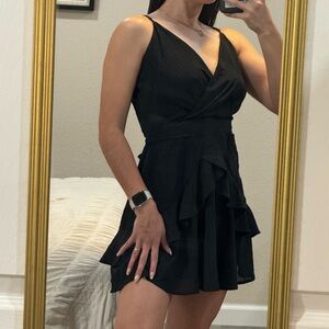 Cute ruffle black dress